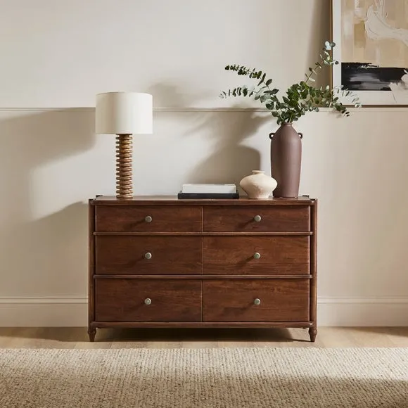 Elma 6 Drawer Chest, Mango Wood
