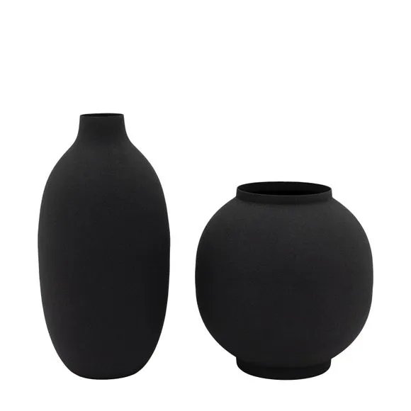 Set of 2 Damita Asymmetric Metal Vases