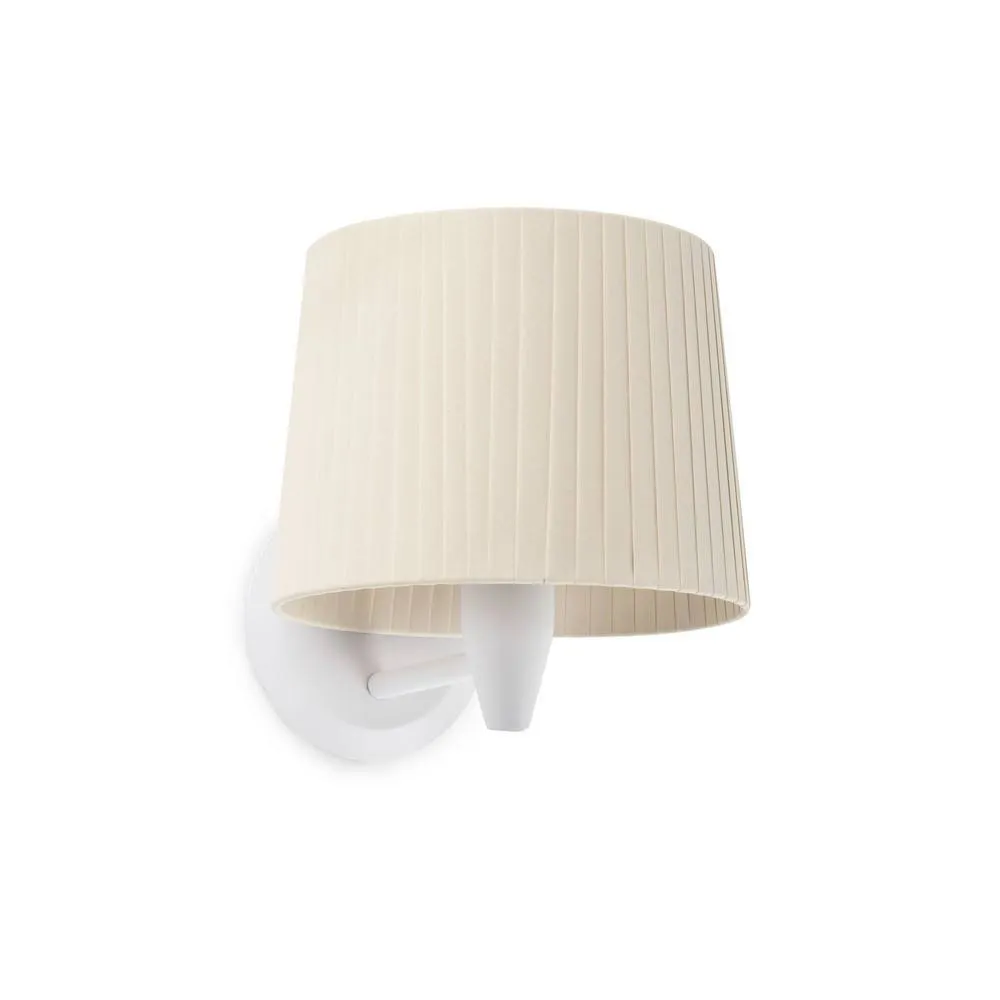 Netlighting Samba Wall Light with Shade White E27 in Ivory