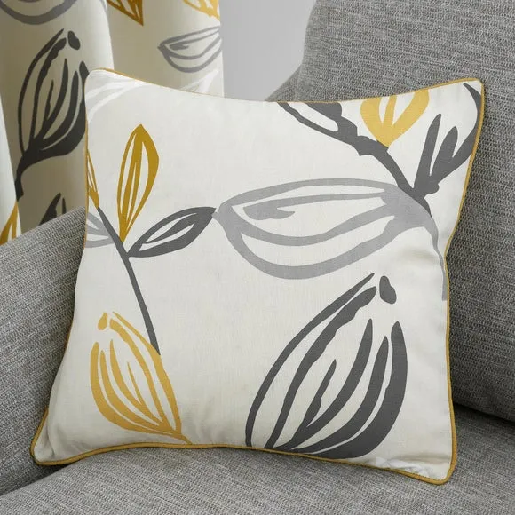 Ensley Floral Cotton Square Filled Cushion