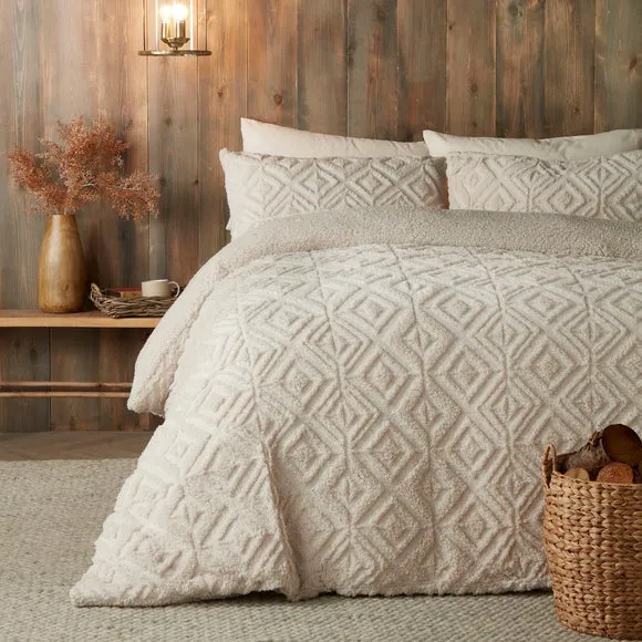 Fusion Geo Fleece Duvet Cover & Pillowcase Set 1
