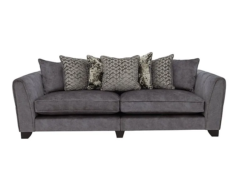 Mariah 4 Seater Fabric Scatter Back Split Frame Sofa - Dapple Moleskin