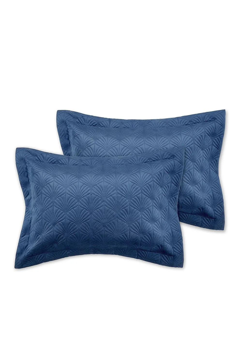 Catherine Lansfield 'Art Deco Pearl' Pillowsham Pair in Navy 2