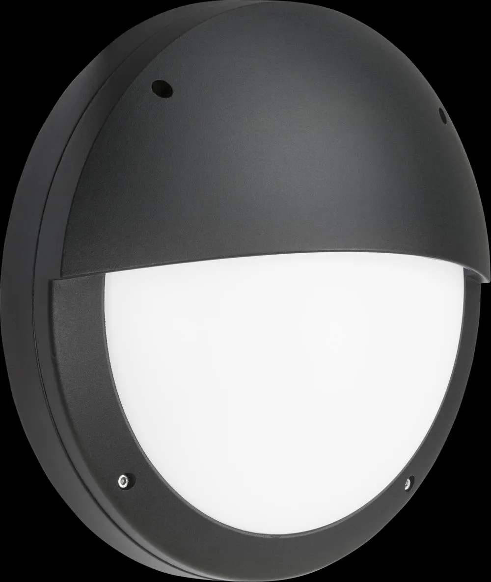 Netlighting LED Eyelid Bulkhead CCT Emergency & Microwave Sensor BlackV IP65 18W in Black