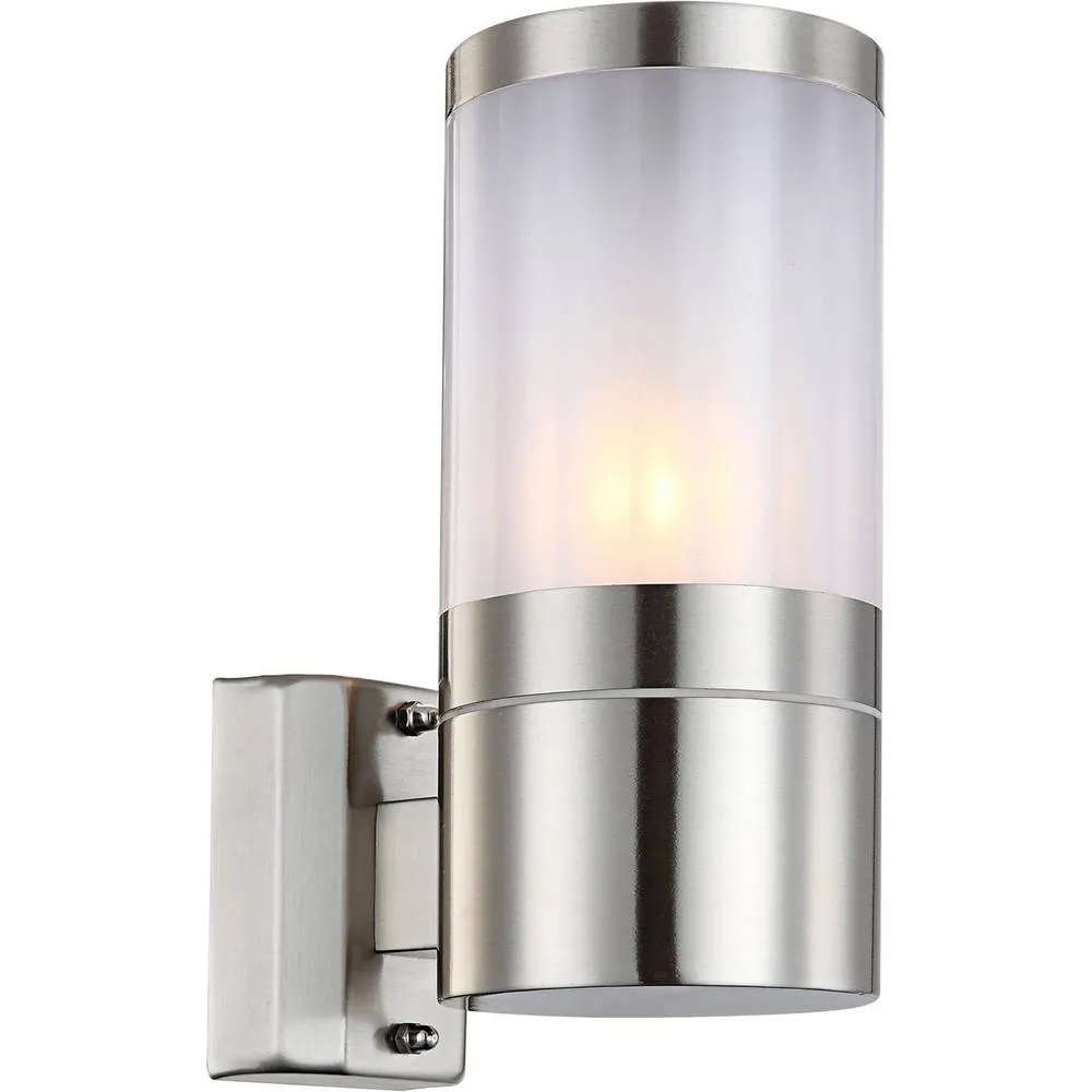 Netlighting Xeloo Outdoor Modern Wall Lamp Silver Glossy IP44 1x E27