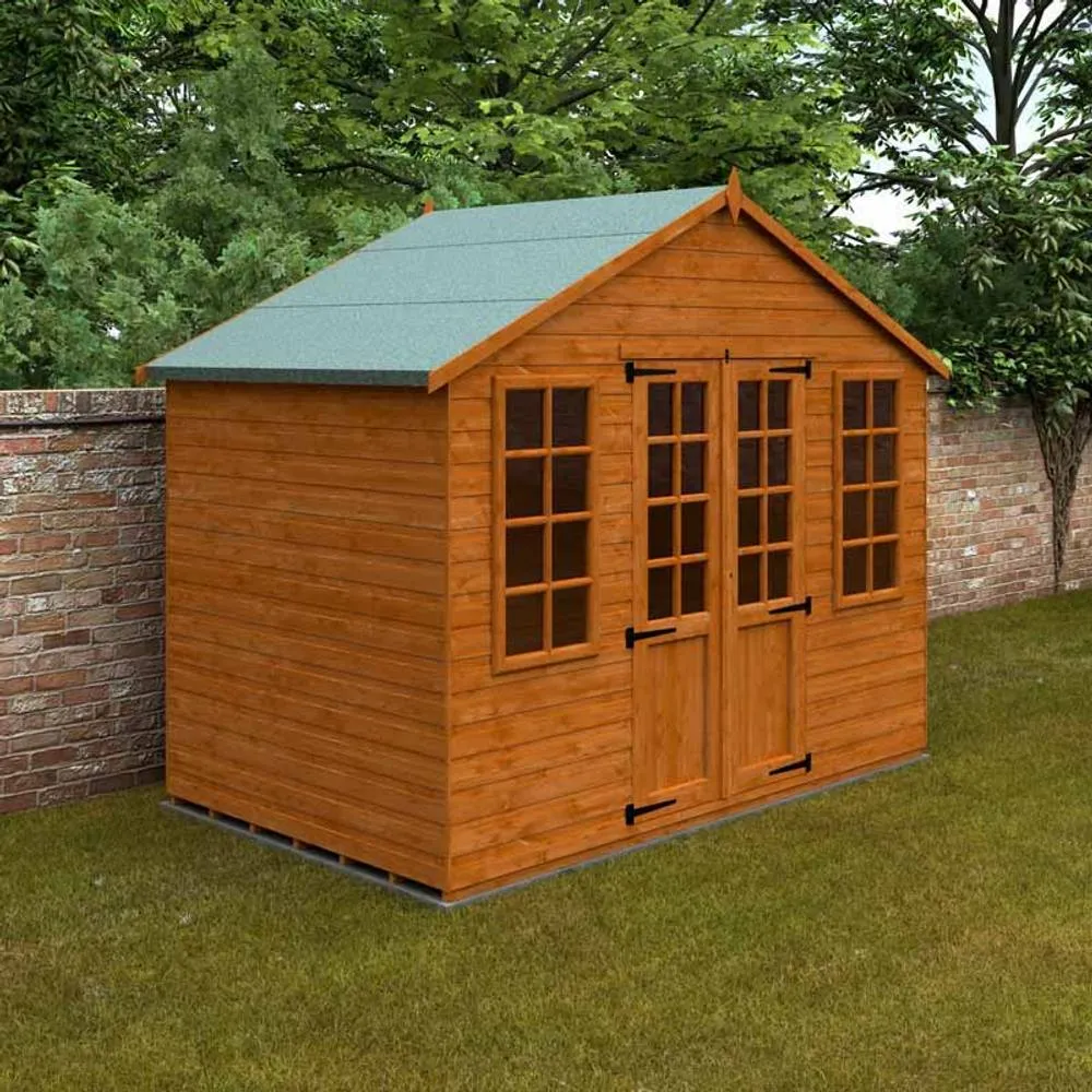 Buttercup Farm 6x10 Summerhouse 12mm Shed - L175 x W295 x H257.7 cm - Burnt Orange 2