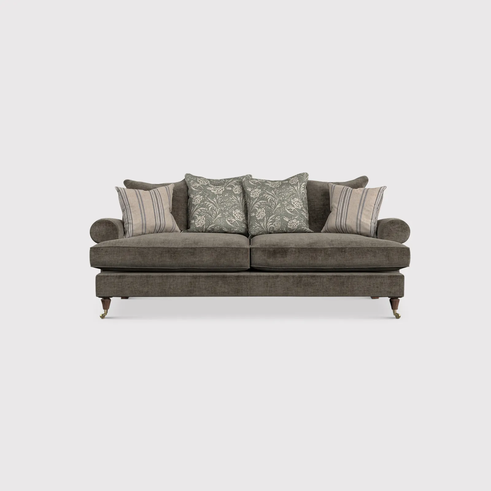 English Heritage Finch Medium Sofa Pillow Back, Grey Fabric | Barker & Stonehouse