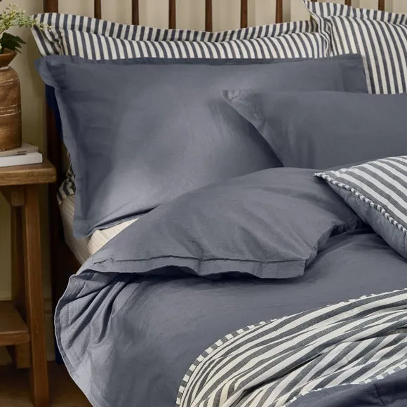 Yard Hebden Washed Cotton Duvet Cover & Pillowcase Set 2