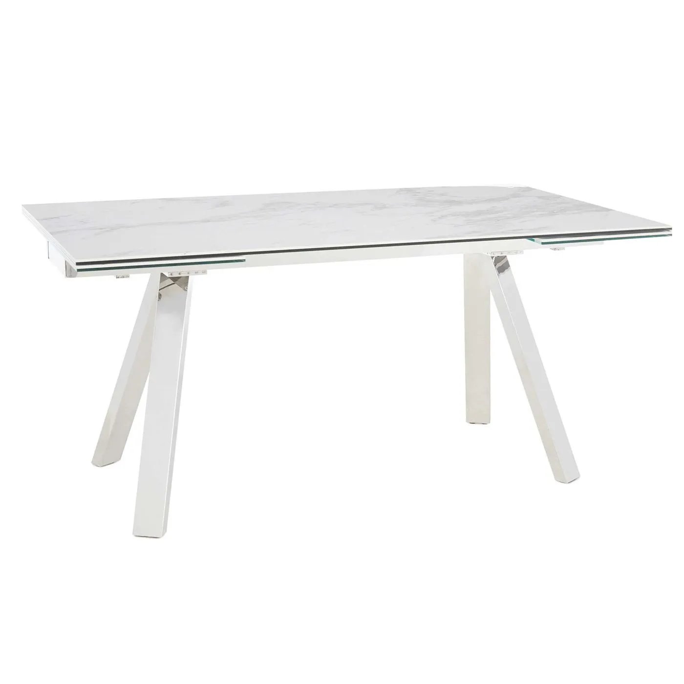 Ginostra Extending Dining Table, White Marble