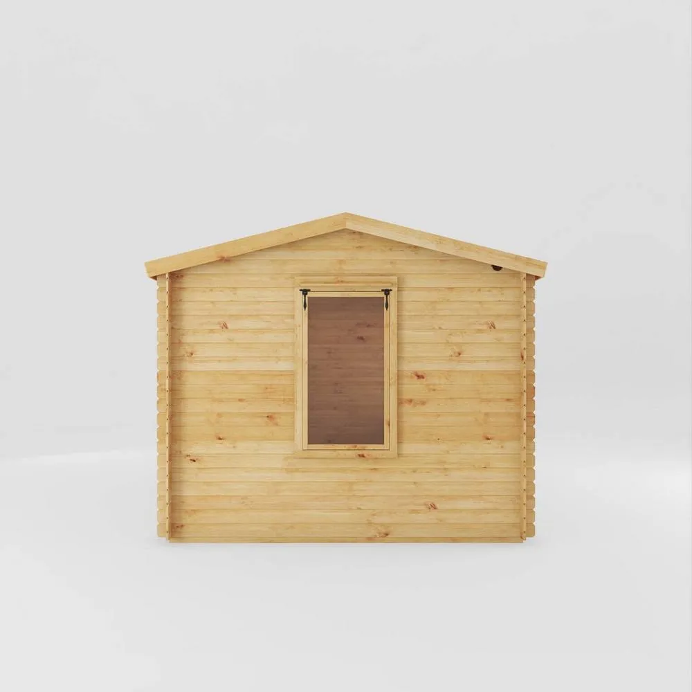 Mercia 4 x 3 m Reverse Apex Log Cabin - 19 mm - L313.3 x W402.8 x H259.5 cm in Brown 3