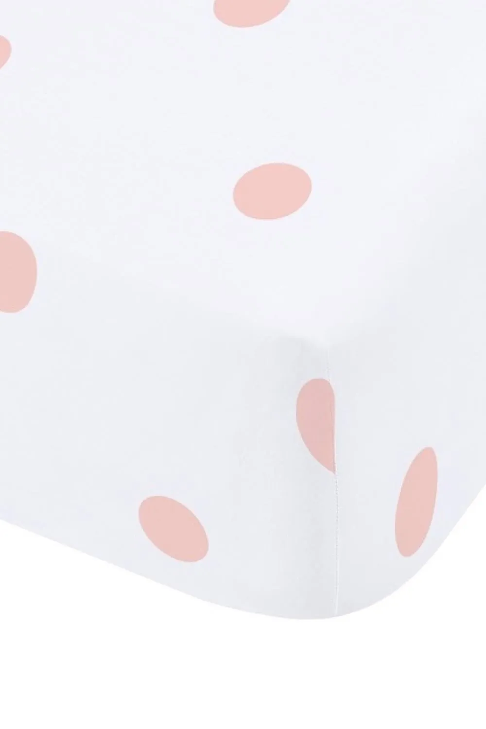Catherine Lansfield Polka Dot 100% Brushed Cotton Fitted Sheet in Pink 3