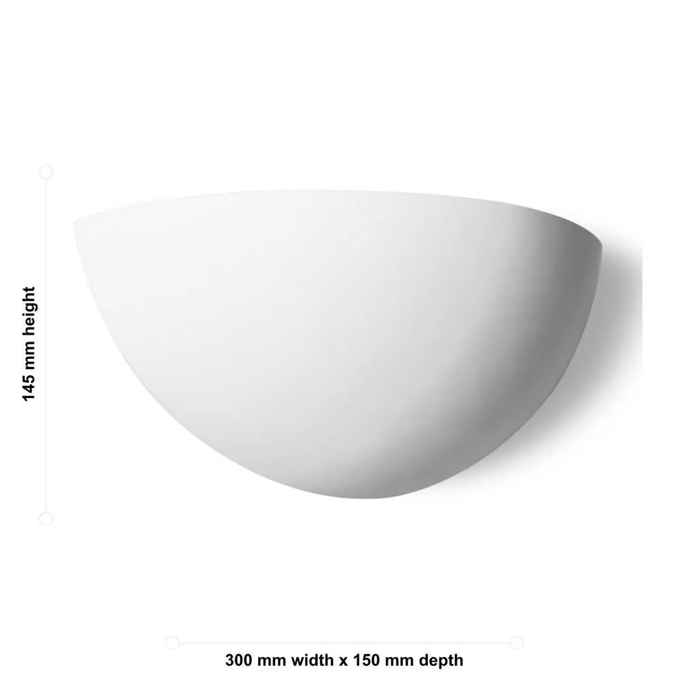 First Choice Lighting Set of 2 Eclipse - White Plaster E14 Wall Lights 6