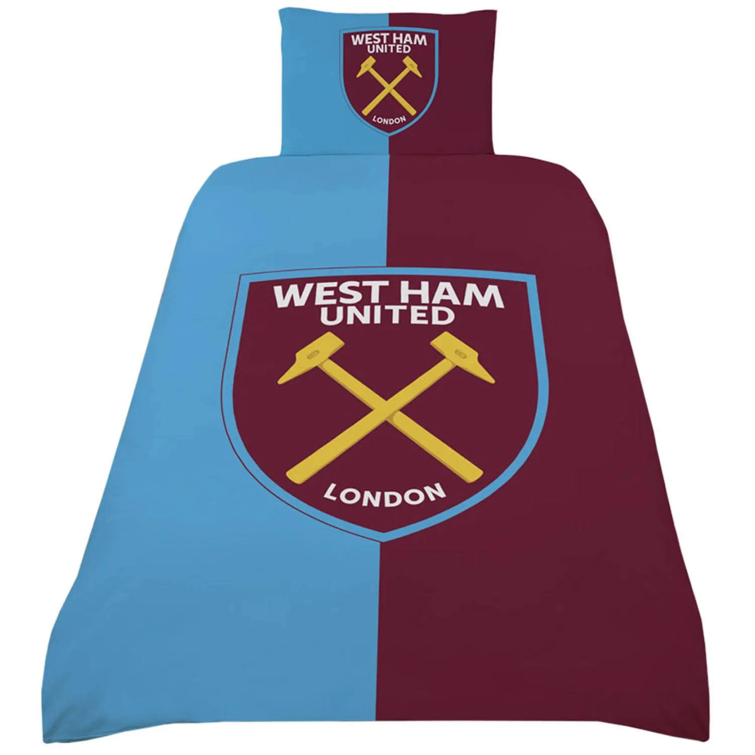 West Ham United FC Reversible Duvet Set in Maroon