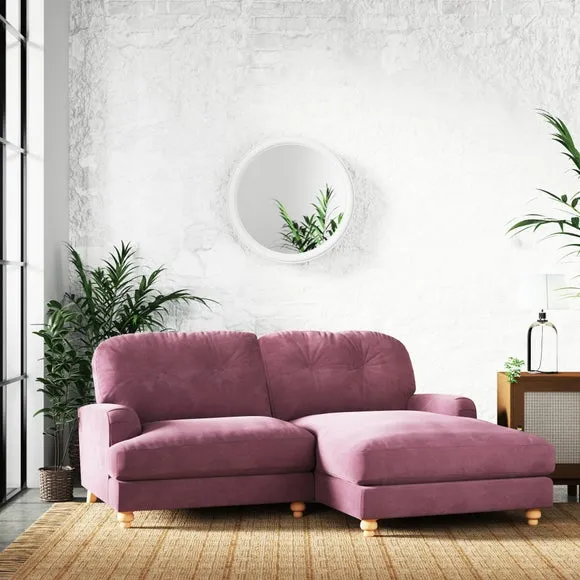 Martha Vintage Chenille Corner Chaise Sofa 2
