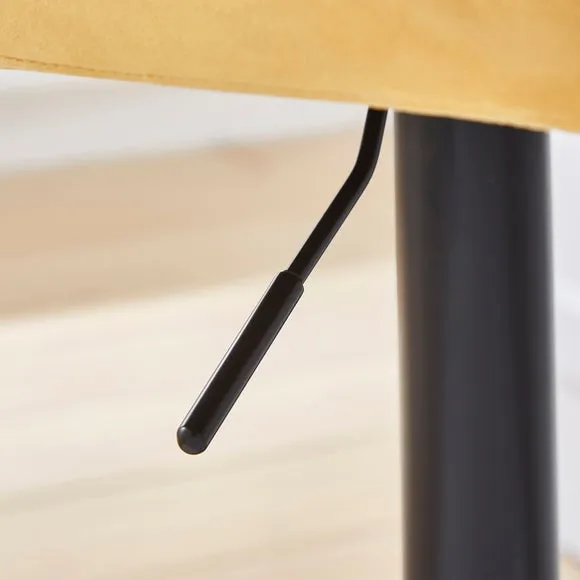 Jasmine Adjustable Height Swivel Bar Stool, Powder Coated Base 4