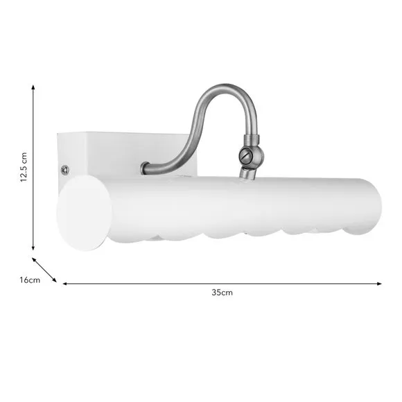 Remi Scalloped 2 Light Adjustable Picture Wall Light 6