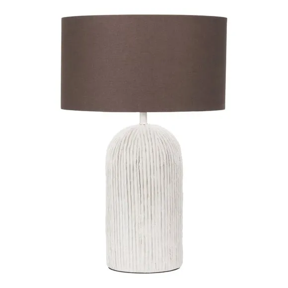 Pacific Lifestyle Ananya Paper Mache and Metal Textured Dome Table Lamp 6