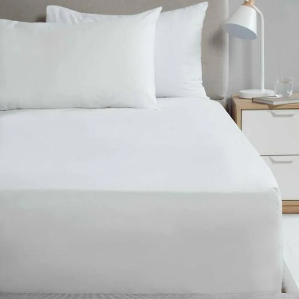 Rapport Home Primrose Hill Fitted Sheet 200 Thread Count Extra-Deep 40 cm in White 1
