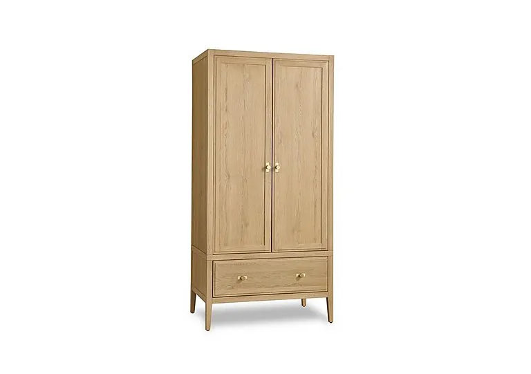 Alicent 92cm 2 Door Hinged Combi Wardrobe with 1 Drawer - Bedroom Furniture - In Time for Christmas