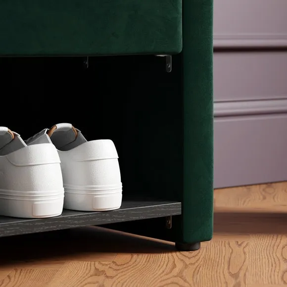 Estelle Velvet Hallway Storage Bench 5