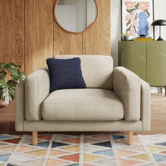 Newton Luxe Chenille Snuggle Chair 1