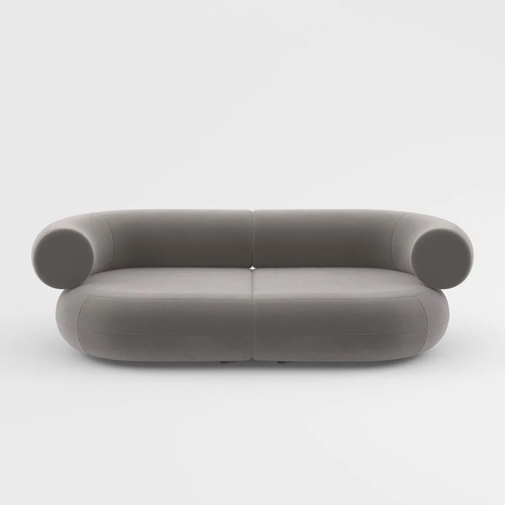 Tom Dixon Fat 2 seater Sofa in Velvet fabric clay 2
