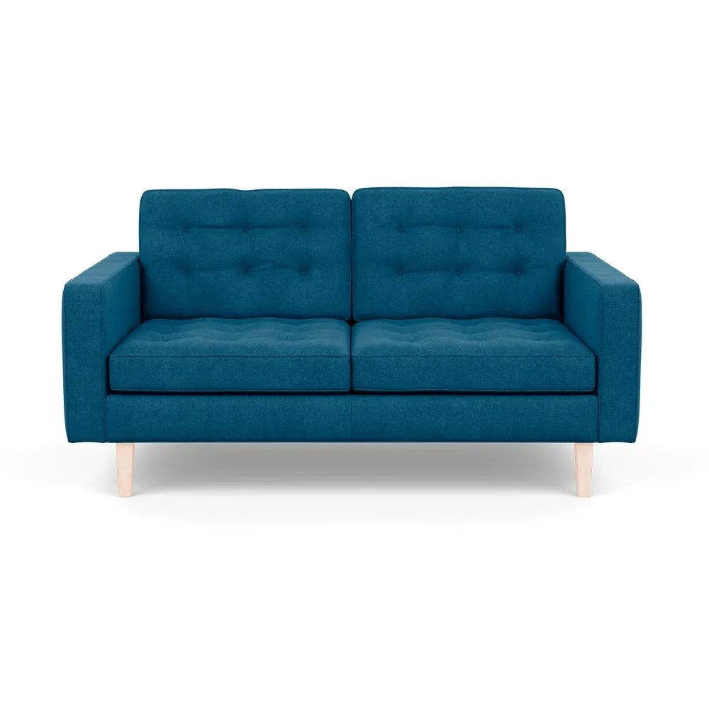 Heal's Hepburn 2 Seater Sofa St Mortitz Wool Teal Natural Feet 1