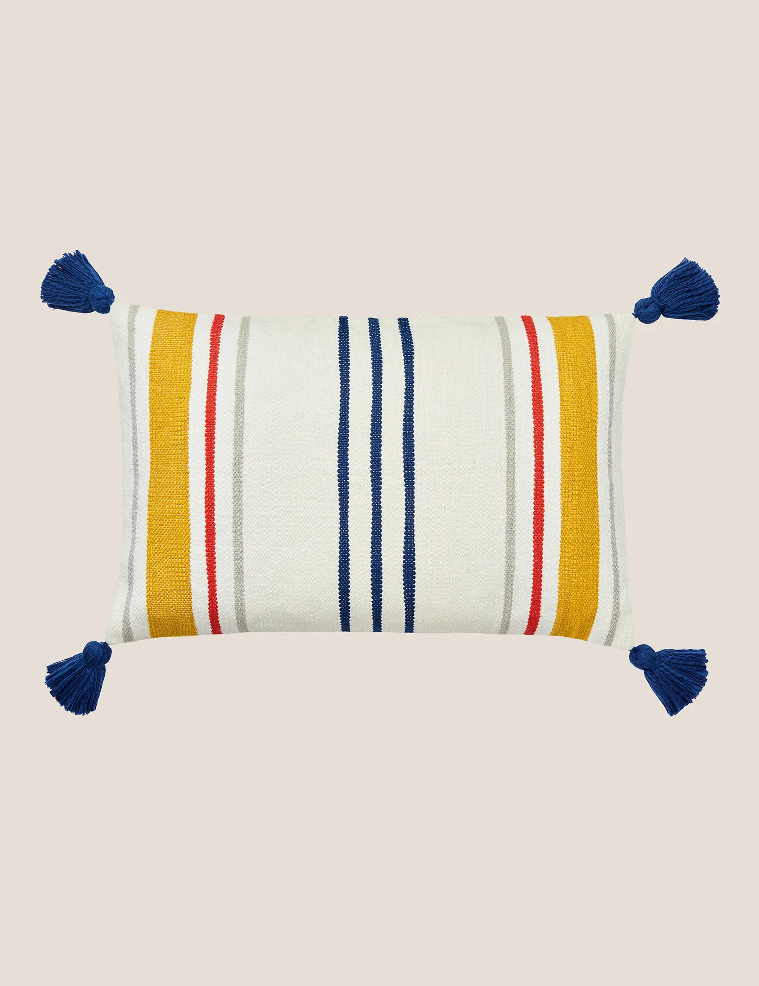 M&S Joules Pure Cotton Heron Stripe Bolster Cushion