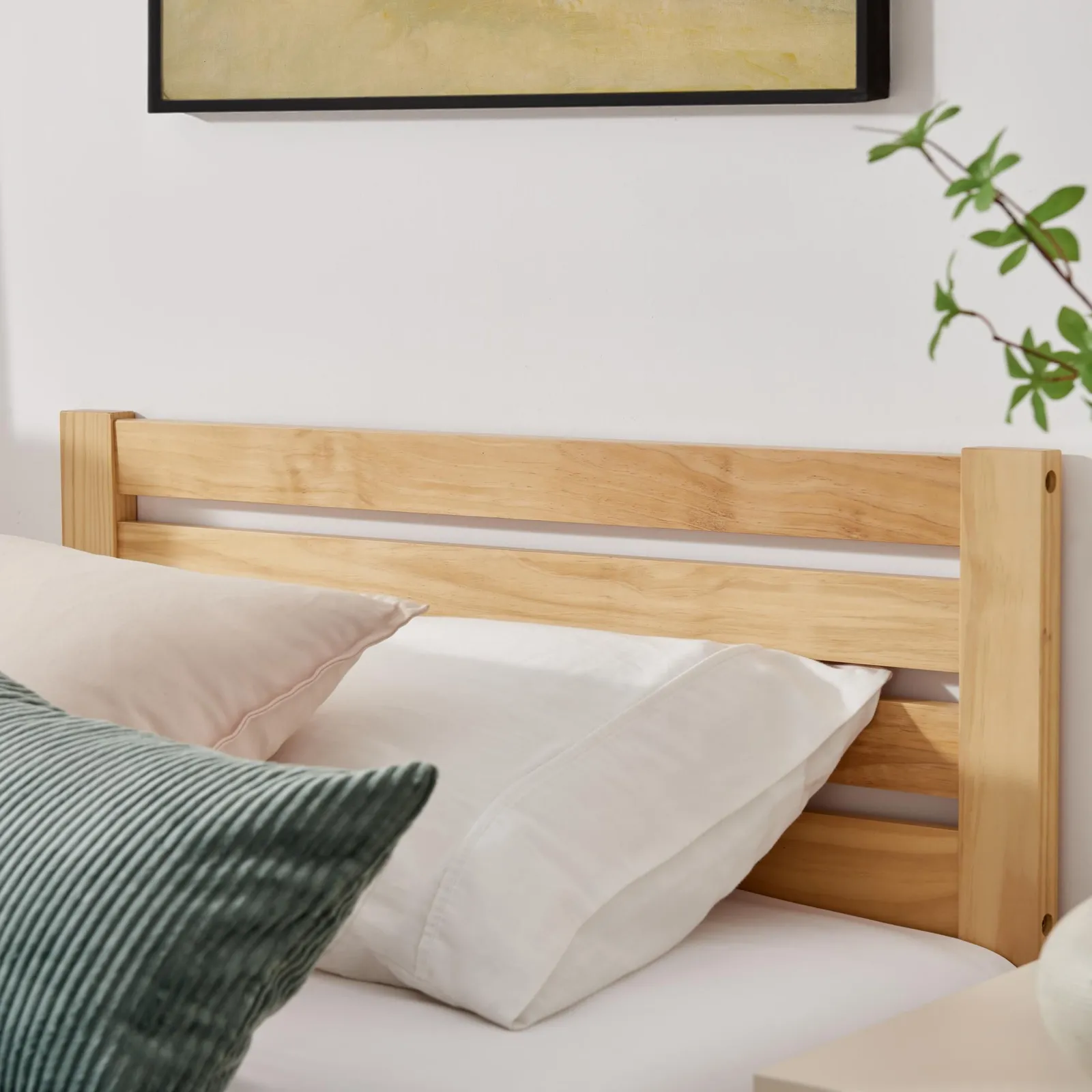 FurnitureboxUK Declan Solid Pine Single Bed Frame in Light Oak 3