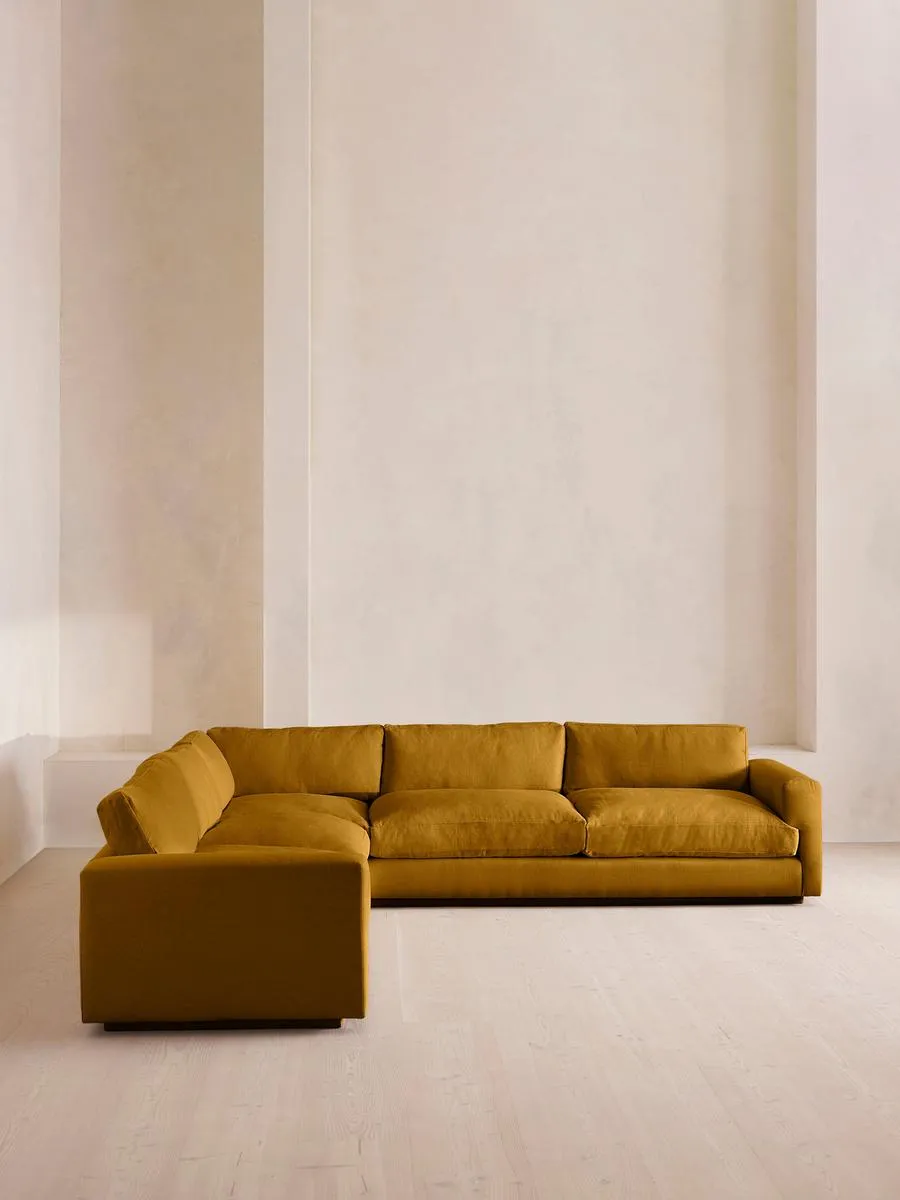 Mossley Corner Sofa, Linen, Turmeric