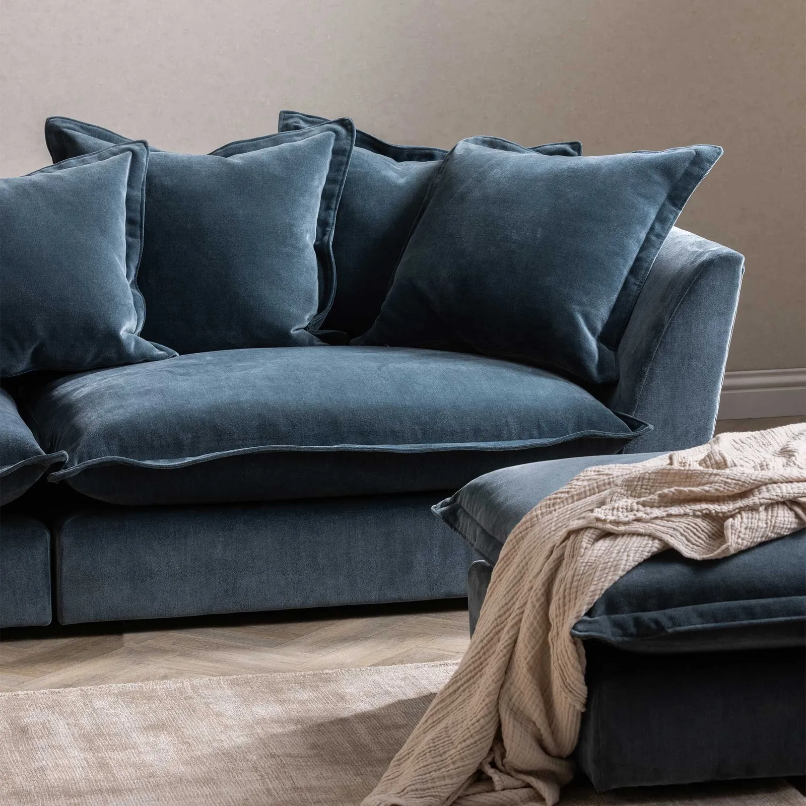 Odyssey Extra Large Split Sofa, Teal Fabric | Barker & Stonehouse 3