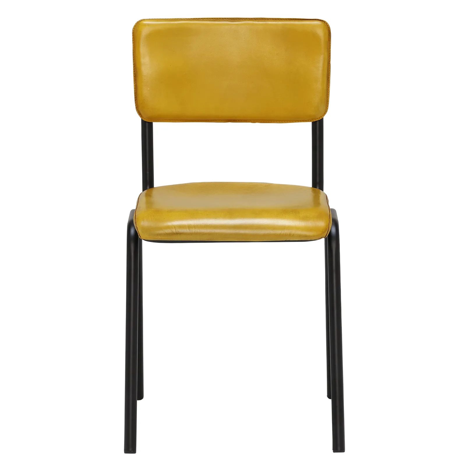 Pure Furniture Twyford Dining Chair, Yellow Leather | Barker & Stonehouse 2