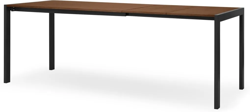Swift 4-8 Seat Dining Table, Walnut & Black