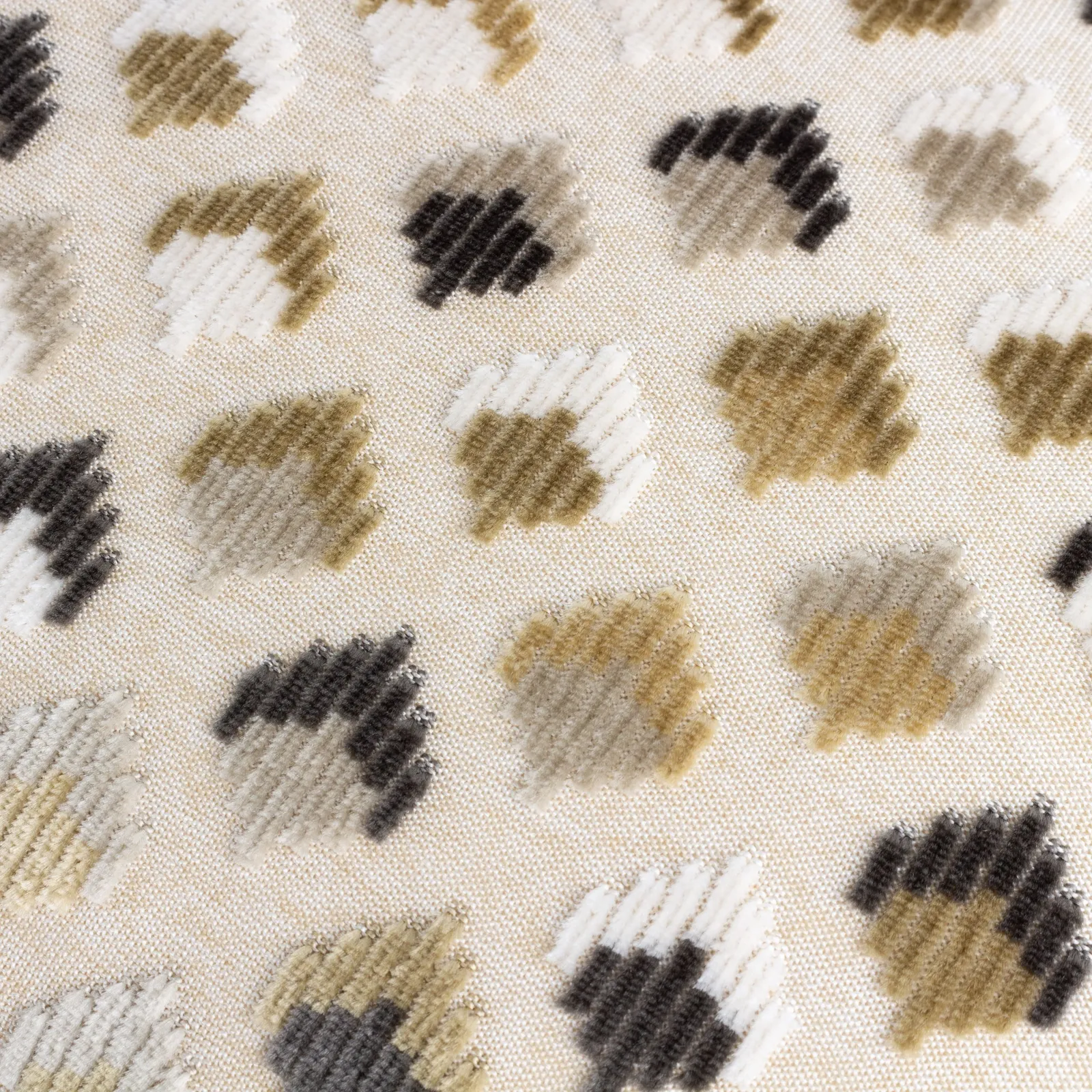 Paoletti Lexington Geometric Velvet Cushion in Taupe 5