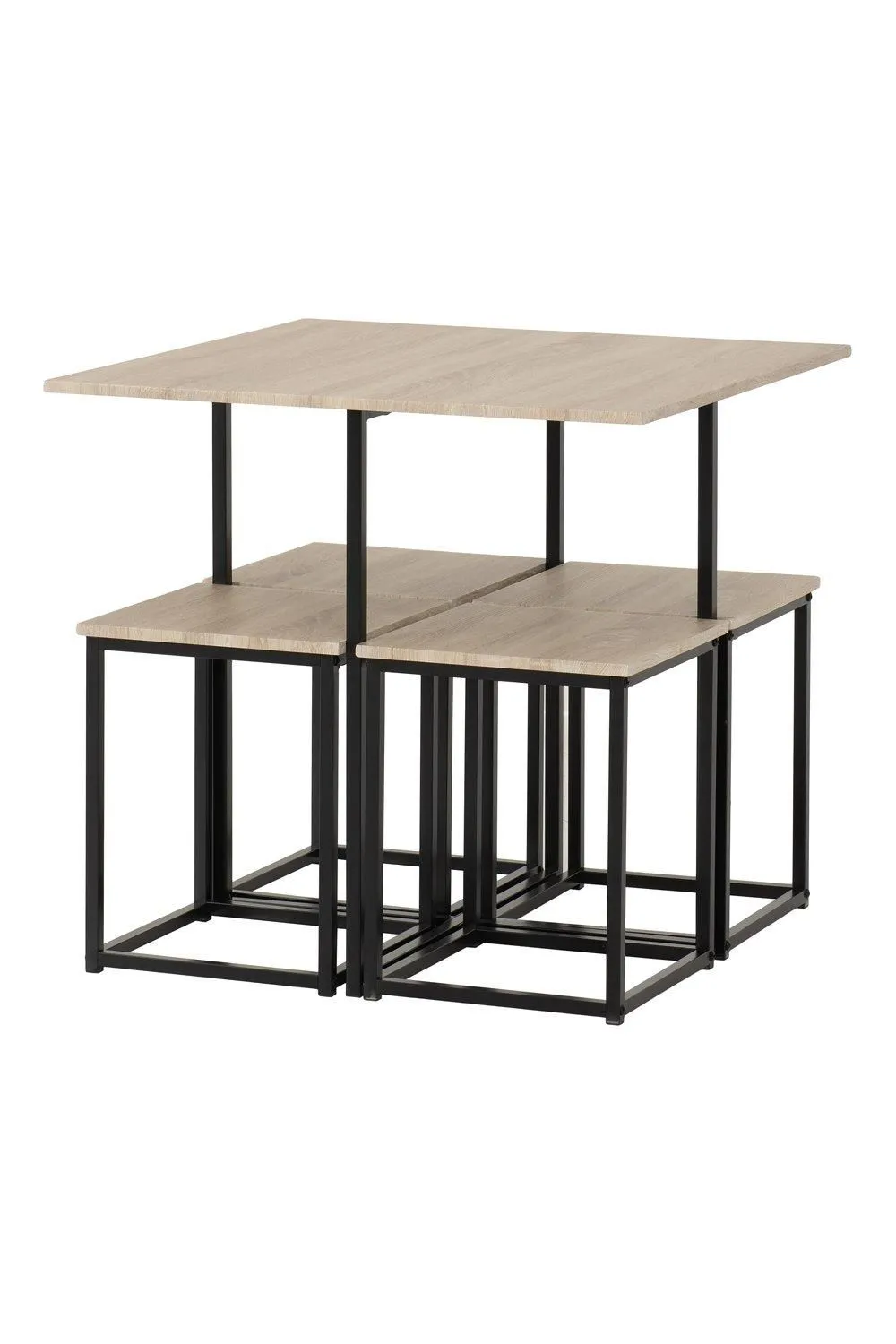 Seconique Kent 1+4 Stowaway Dining Set in Light Oak 2
