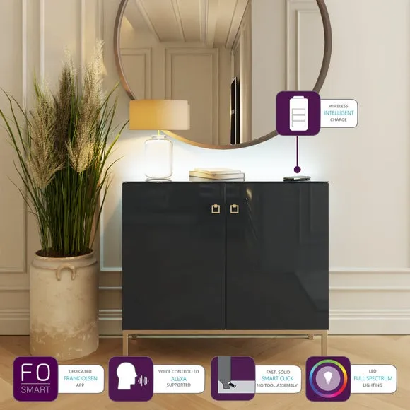 Return - Lyra Tall Smart Sideboard, Onyx Black 2