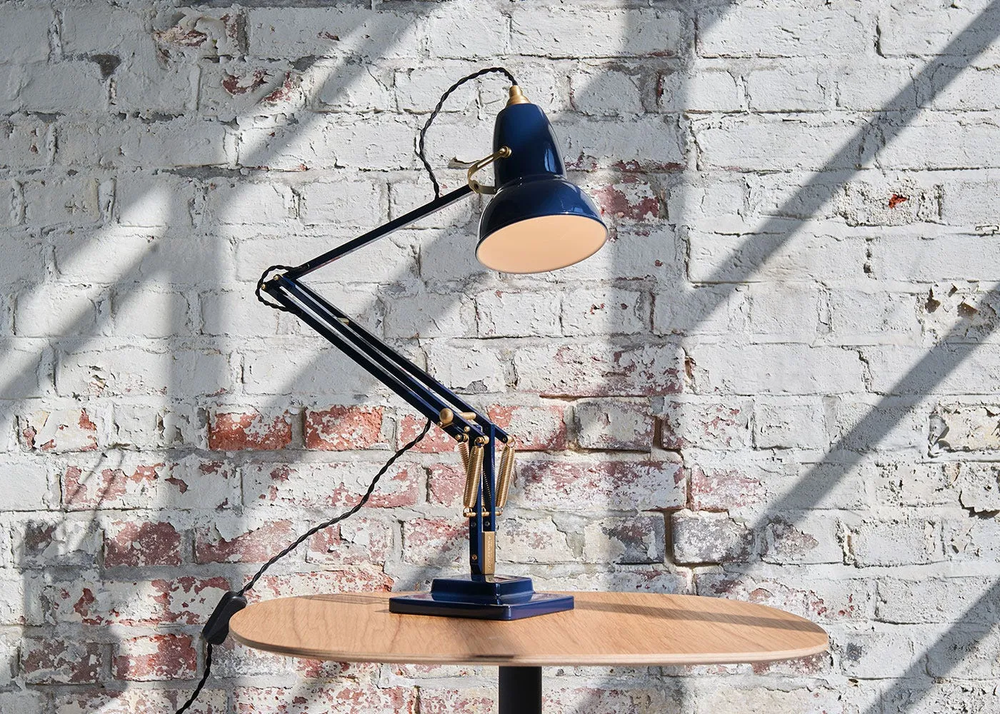 Anglepoise Original 1227 Desk Lamp Brass Ink Blue 2