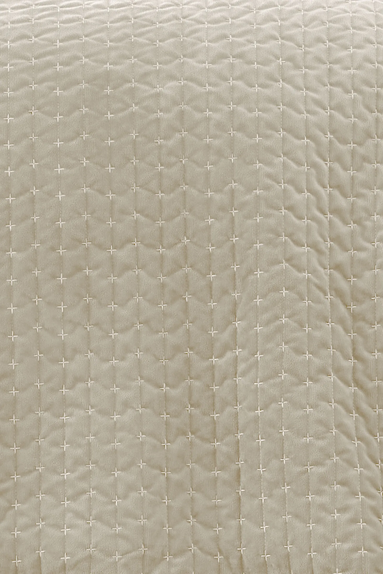 Bianca 'Attica Velvet' Embroidered Bedspread in Natural 2