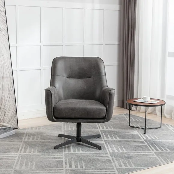 Image Furnishings Felicia Faux Leather Swivel Chair 2