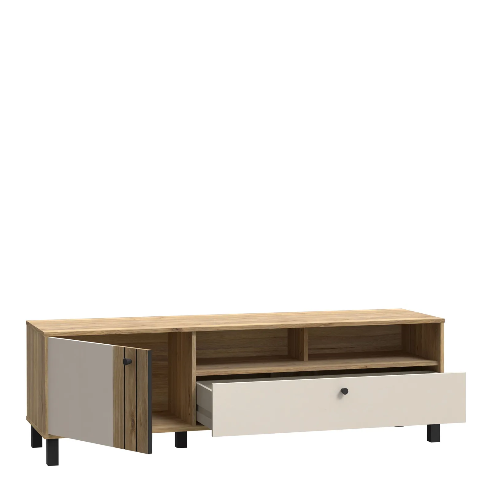 Furniture To Go Grafton TV Unit n Cream & Oak 3