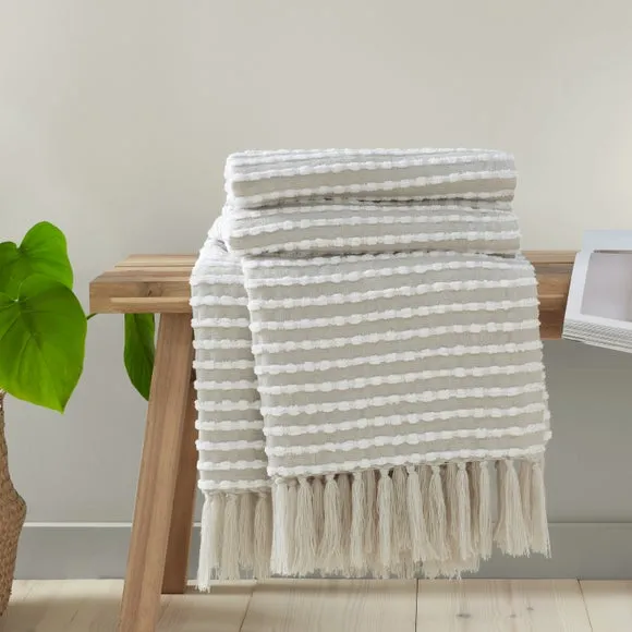 Catherine Lansfield Stab Stitch Throw Blanket 125cm x 150cm 1