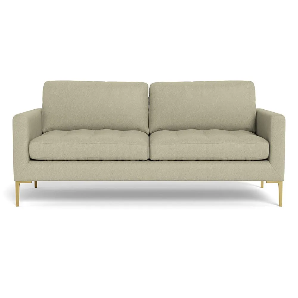 Heal's Eton 3 Seater Sofa Cotton Grain Brass Feet