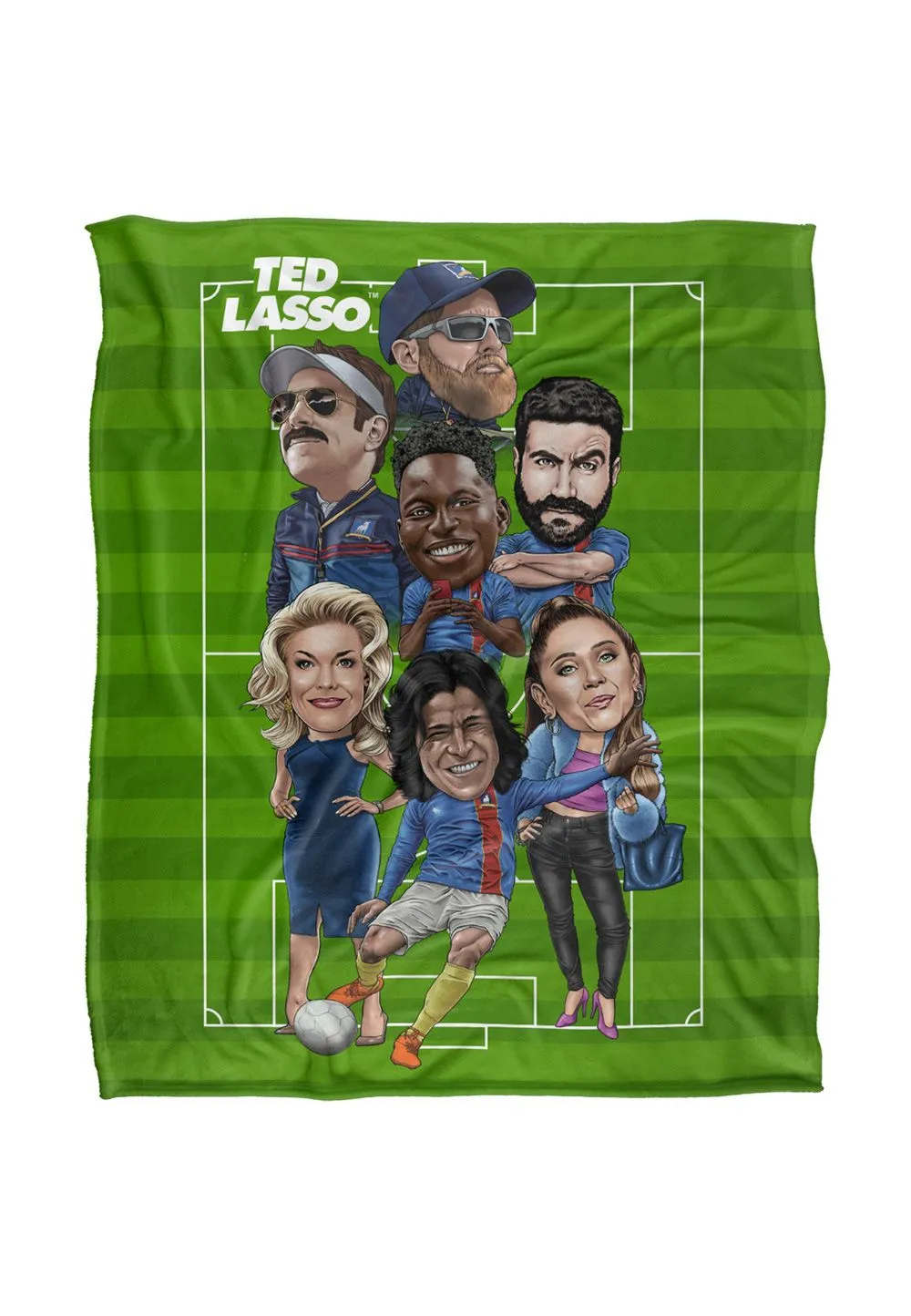 Warner Brothers Ted Lasso Silky Touch Super Soft Throw Blanket 152x127cm in White