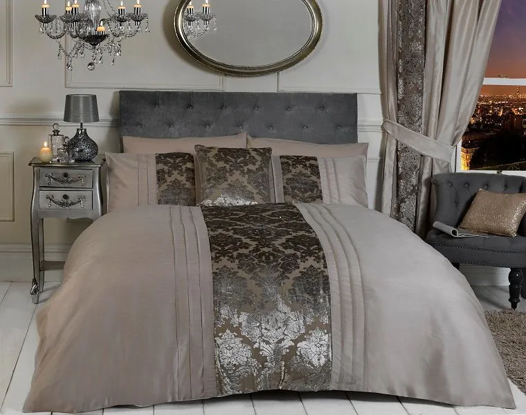 Rapport Home Imogen Polycotton Duvet Cover Set With Pillowcase in Beige