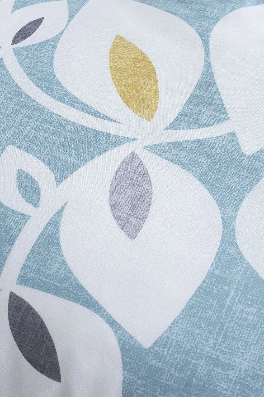 Catherine Lansfield 'Inga Leaf' Lined Eyelet Curtains in Teal 3