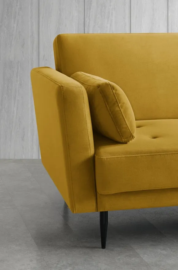 Selma Velvet Corner Double Sofa Bed 4