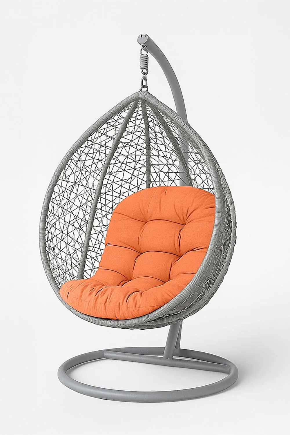 Homescapes Luxury Egg Chair Cushion, Hanging Basket Swing Chair Cushion in Burnt Orange