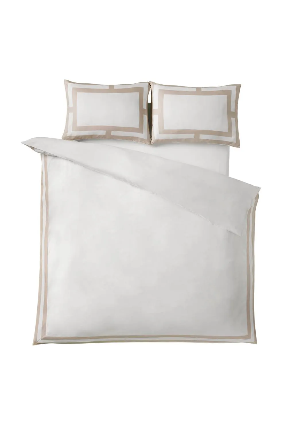 Catherine Lansfield 'So Soft Mono Panel' Duvet Cover Set in Natural 5