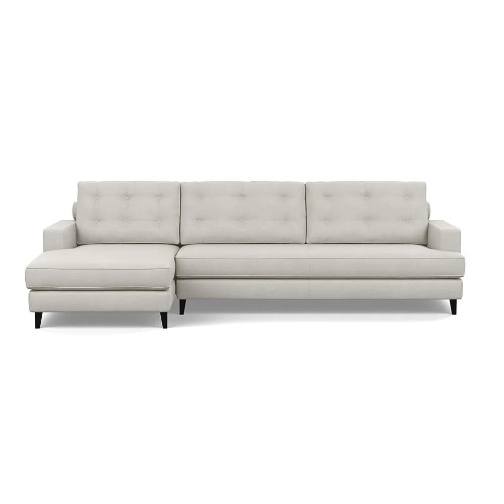 Heal's Mistral Left Hand Corner Sofa Capelo Linen-Cotton Sea Salt Black Feet 1
