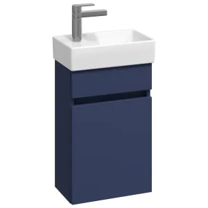 Concept Matt Blue Compact S1 Vanity Unit & LH Basin - 360mm